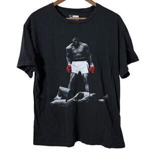 Muhammad Ali Graphic T-Shirt Women's Fits L Black Short Sleeve Boxing GOAT Tee